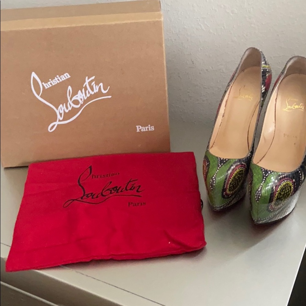 Christian Louboutin Daffodile Python 160 Heels - image 3